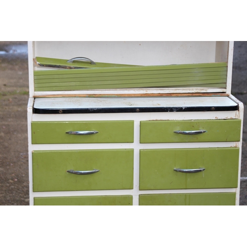 73 - 1950'S KITCHEN LARDER CUPBOARD WITH PULL OUT TABLE - A/F
82 X 45 X 174CM