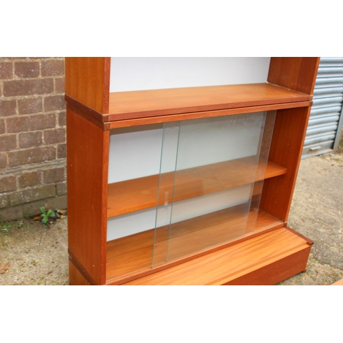 79 - RETRO TAPLEY WALL UNITS INCLUDES TWO CUPBOARDS, ONE DRAWER AND TWO SHELVES 
92 X 41 X 16CM