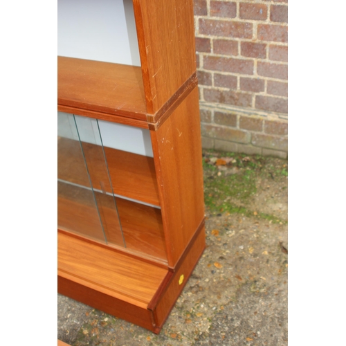 79 - RETRO TAPLEY WALL UNITS INCLUDES TWO CUPBOARDS, ONE DRAWER AND TWO SHELVES 
92 X 41 X 16CM