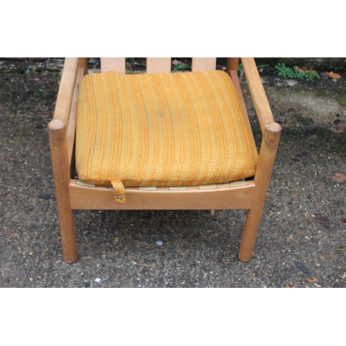 81 - RETRO BLONDE ERCOL EASY CHAIR 
60 X 67 X 56CM