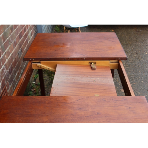 84 - TEAK  EXTENDING DINING  TABLE AND 4 CHAIRS
168 X 83 X 72CM