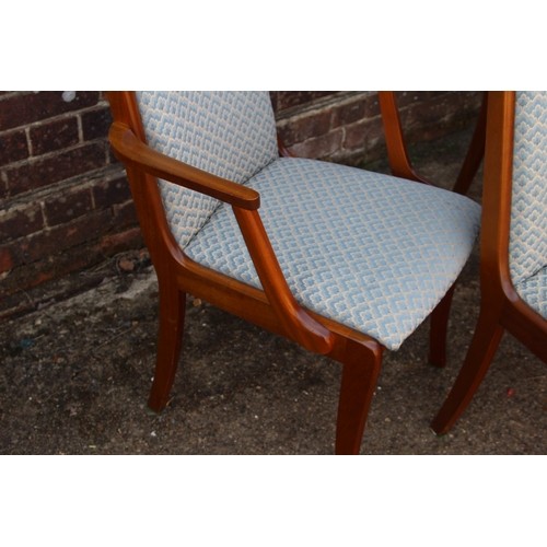 70 - SET OF 6 MCINTOSH DINING CHAIRS - TWO ARE CARVERS 
47 X 50 X 93CM