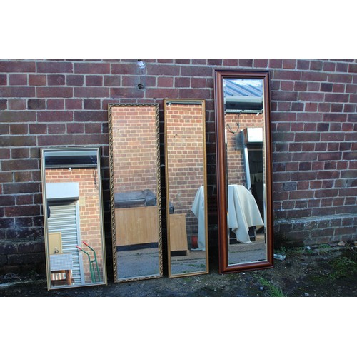 190 - 4 X DRESS MIRRORS 
36 X 133CM