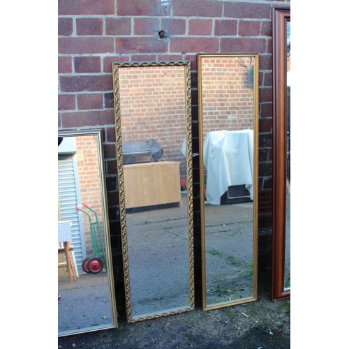 190 - 4 X DRESS MIRRORS 
36 X 133CM