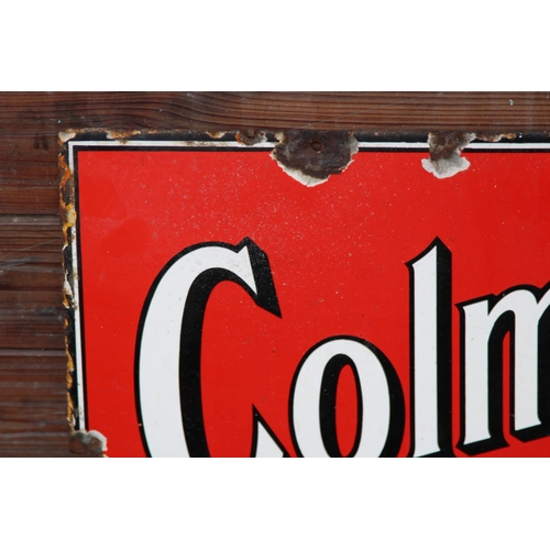 886 - VINTAGE COLMANS STARCH ENAMEL SIGN 
60 X 42CM