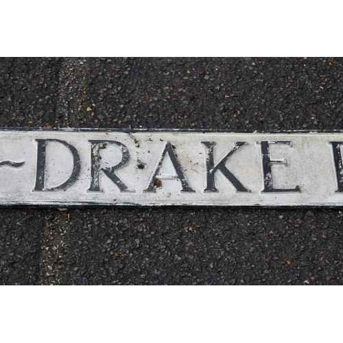 899 - VINTAGE RIVETT-DRAKE ROAD, ROAD SIGN 
122CM