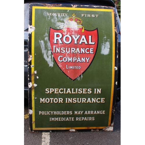 903 - LARGE VINTAGE  ROYAL INSURANCE ENAMEL SIGN
153 X 102CM