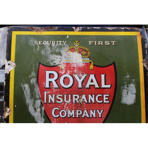 903 - LARGE VINTAGE  ROYAL INSURANCE ENAMEL SIGN
153 X 102CM