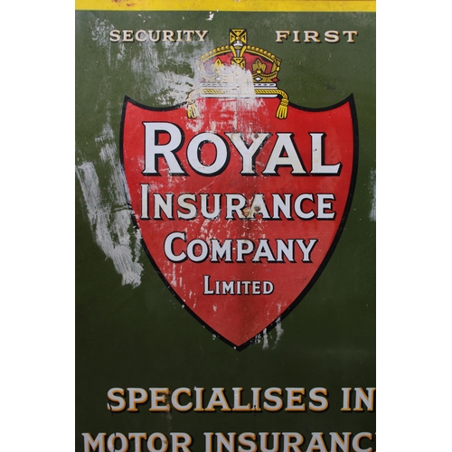 903 - LARGE VINTAGE  ROYAL INSURANCE ENAMEL SIGN
153 X 102CM