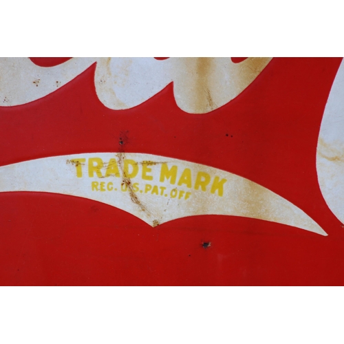 904 - LARGE VINTAGE ENAMEL SIGNED COCA COLA SIGN DATED 1933
90 X 52CM