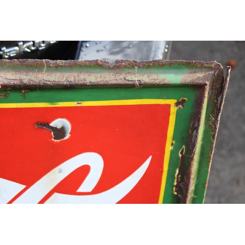 904 - LARGE VINTAGE ENAMEL SIGNED COCA COLA SIGN DATED 1933
90 X 52CM