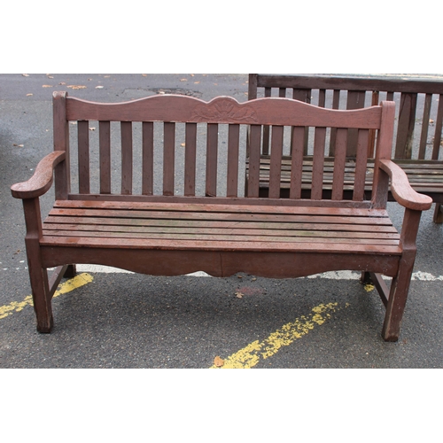 121 - 2 X GARDEN BENCHES 
162 X 89 X 42CM