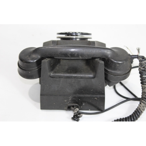 504 - VINTAGE BLACK BAKELITE TELEPHONE