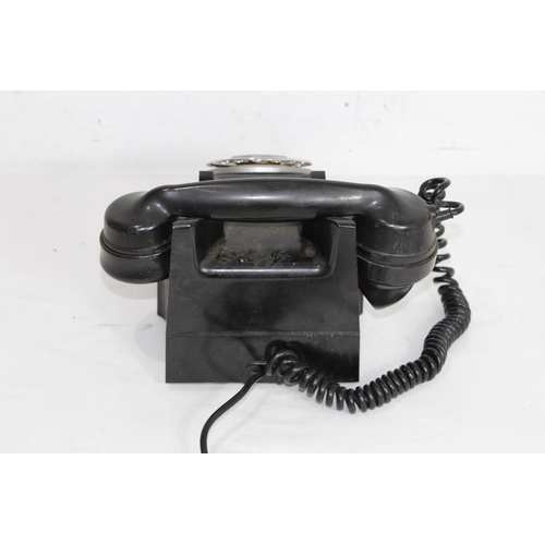 505 - VINTAGE BLACK BAKELITE TELEPHONE