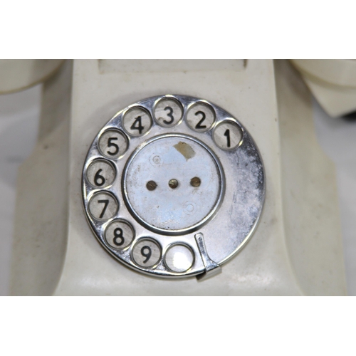 506 - VINTAGE WHITE BAKELITE TELEPHONE