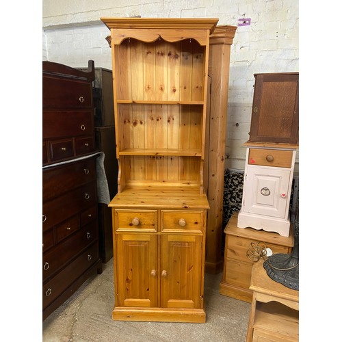 31 - TWO DOOR PINE DRESSER 
65 X 45 X 200CM