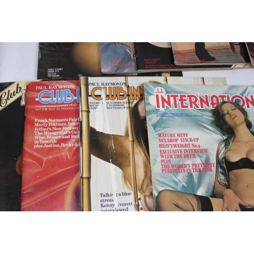 519 - 14 X VINTAGE CLUB INTERNATIONAL ADULT MAGAZINES