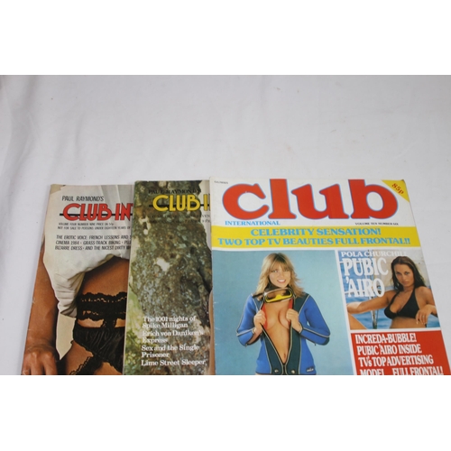 519 - 14 X VINTAGE CLUB INTERNATIONAL ADULT MAGAZINES