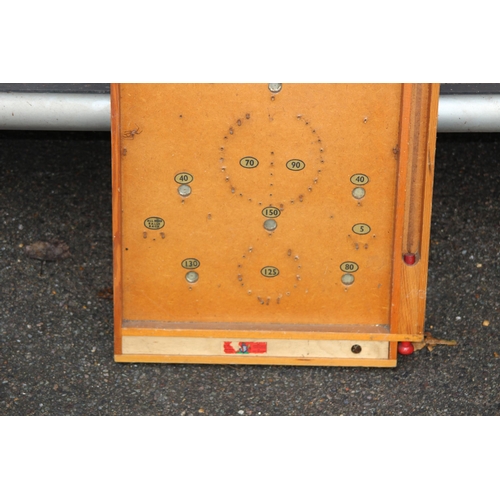 607 - VINTAGE BAGATELLE BOARD WITH MARBLES