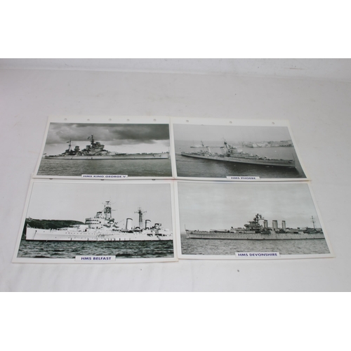 711 - LARGE QUANTITY OF LARGE PHOTO / INFORMATION PRINTS OF BRITISH NAVY VESSELS