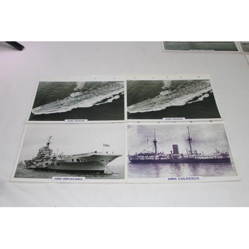 711 - LARGE QUANTITY OF LARGE PHOTO / INFORMATION PRINTS OF BRITISH NAVY VESSELS