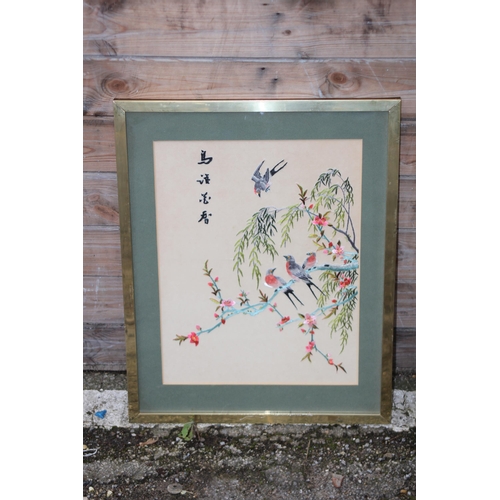 196 - 5 X ORIENTAL PICTURES - SOME ON SILK
60 X 50CM