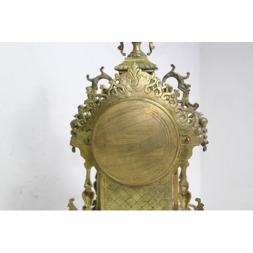 795 - ANTIQUE FRENCH BRASS MANTLE CLOCK
48 X 26 X 12CM