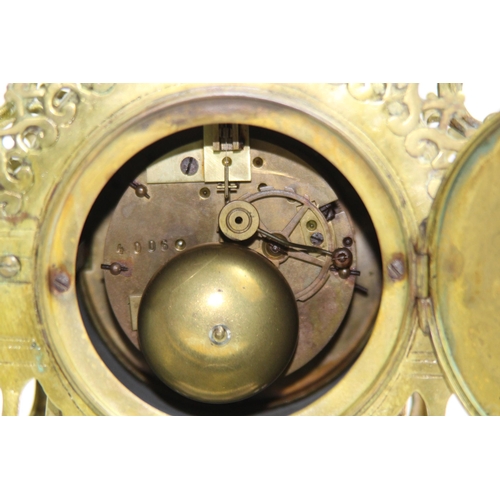 795 - ANTIQUE FRENCH BRASS MANTLE CLOCK
48 X 26 X 12CM