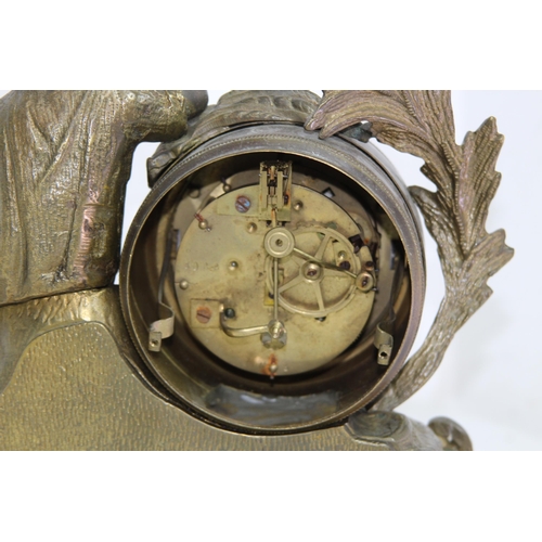 796 - ANTIQUE ITALIAN BRASS MANTLE CLOCK
35 X 13 X 31CM