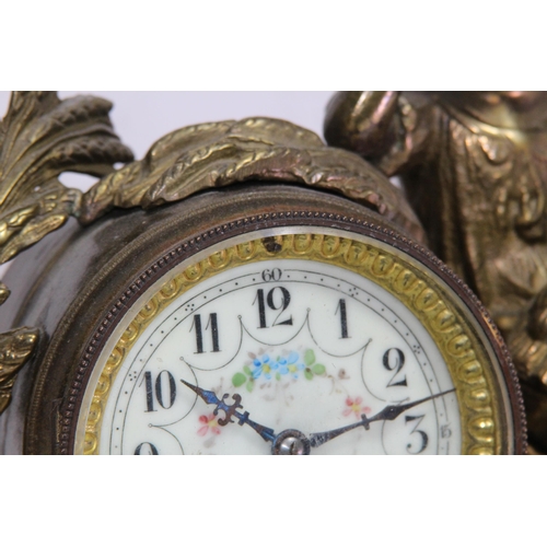 796 - ANTIQUE ITALIAN BRASS MANTLE CLOCK
35 X 13 X 31CM