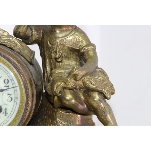 796 - ANTIQUE ITALIAN BRASS MANTLE CLOCK
35 X 13 X 31CM