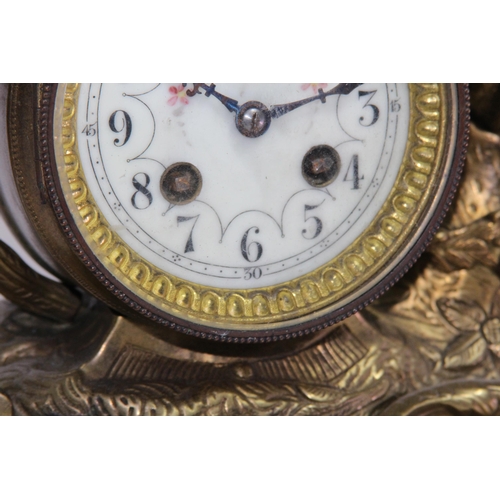 796 - ANTIQUE ITALIAN BRASS MANTLE CLOCK
35 X 13 X 31CM