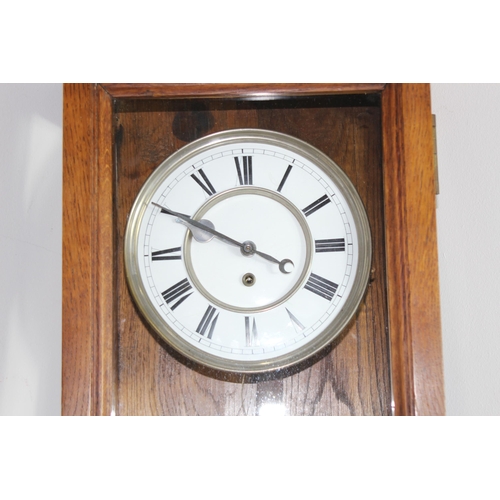 800 - ANTIQUE VIENNA STYLE WALL CLOCK
28 X 14 X 97CM