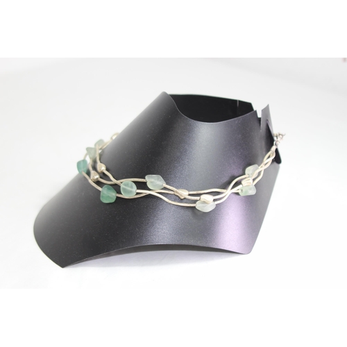 922 - SILVER NECKLACE MULTI LOOP - 57G