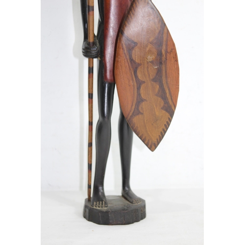 540 - WOODEN CARVED AFRICAN FIGURE 
50CM