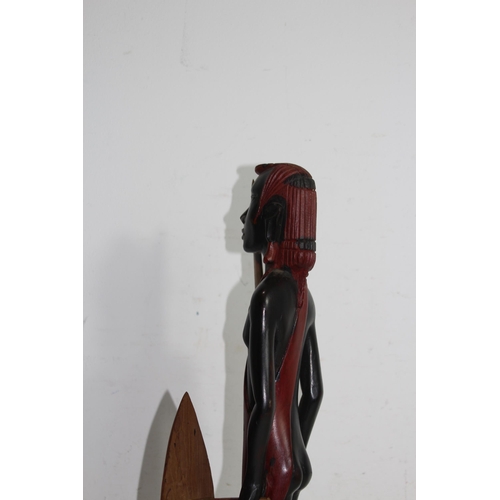 540 - WOODEN CARVED AFRICAN FIGURE 
50CM