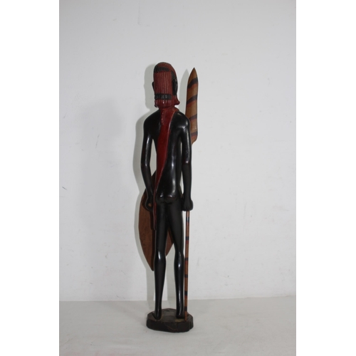 540 - WOODEN CARVED AFRICAN FIGURE 
50CM