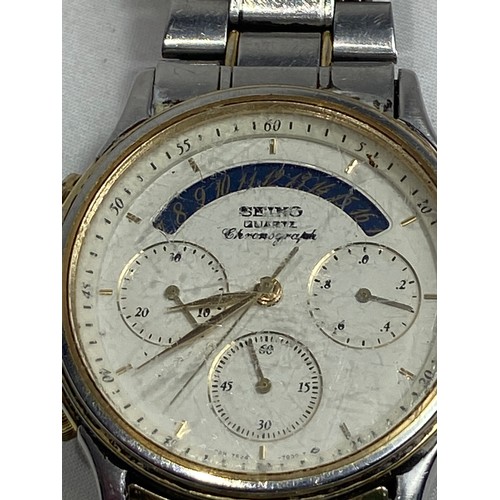 1071 - VINTAGE SEIKO CHRONOGRAPHY PERPERTUAL CALENDAR GENTS WATCH