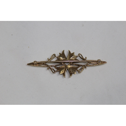 1145 - 9CT GOLD BROOCH - 6.4G