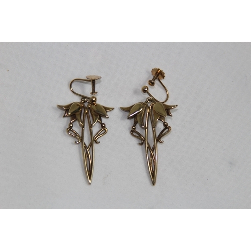 1144 - PAIR OF 9ct GOLD EARRINGS - 7.75G