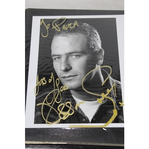 806 - ALBUM OF SIGNED FILM STAR PHOTOGRAPHS including DeNIRO,JONNY DEPP,BOB HOSKINS etc.......