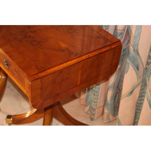 21 - PAIR OF REPRODUCTION DROP LEAF SIDE TABLE 
77X 46 X 65CM