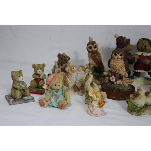 206 - QUANTITY OF ANIMAL FIGURES INCLUDING BOXED BEARS ETC