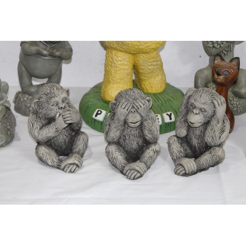 209 - QUANTITY OF ANIMAL FIGURES
38CM