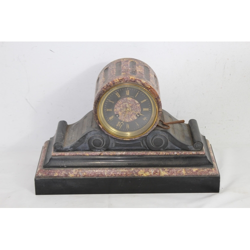 302 - ANTIQUE MARBLE AND SLATE CLOCK
24 X 42CM