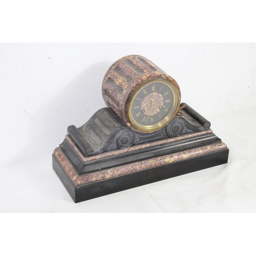 302 - ANTIQUE MARBLE AND SLATE CLOCK
24 X 42CM