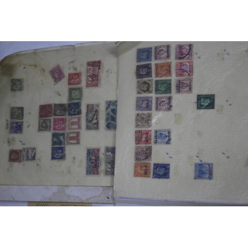 304 - VINTAGE STAMP ALBUM AND QUANTITY OF STAMPS