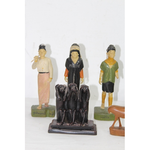 322 - QUANTITY OF WOODEN FIGURES ETC
16CM