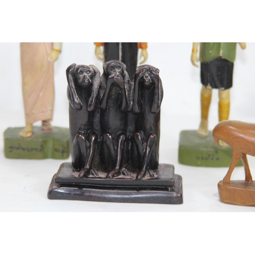 322 - QUANTITY OF WOODEN FIGURES ETC
16CM