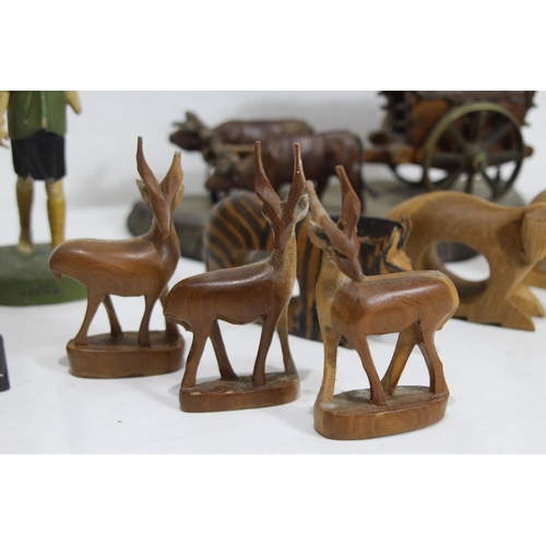 322 - QUANTITY OF WOODEN FIGURES ETC
16CM